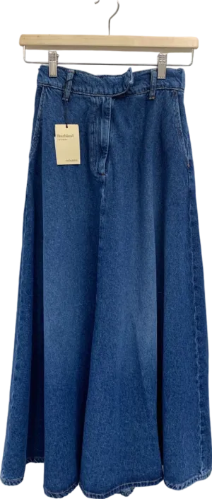 River Island Blue Relaxed Denim Skirt UK 8