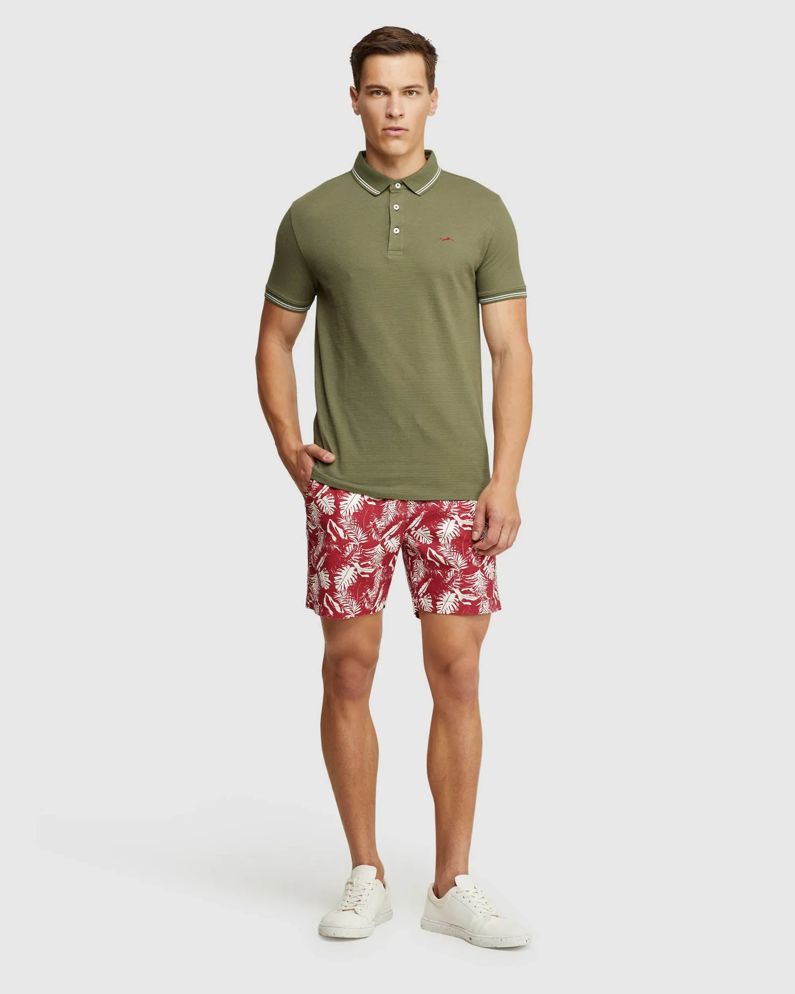 Toby Palm Tree Linen Cotton Shorts
